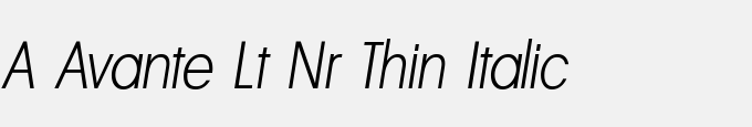 A_Avante Lt Nr Thin Italic