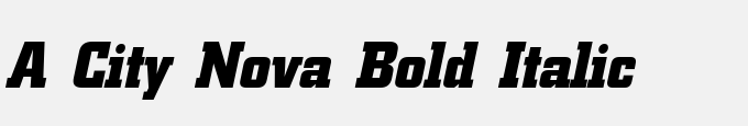 A_City Nova Bold Italic
