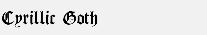 Cyrillic Goth
