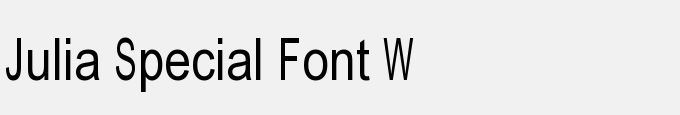 Julia Special Font W