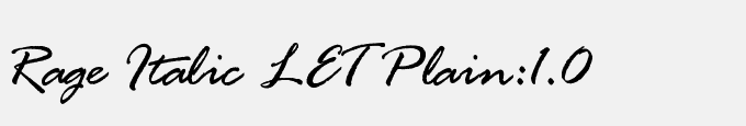Rage Italic LET Plain:1.0