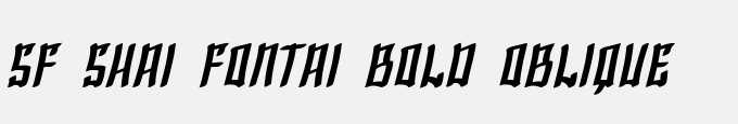SF Shai Fontai Bold Oblique