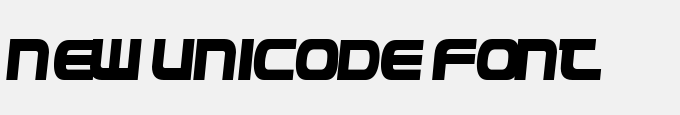 New Unicode Font