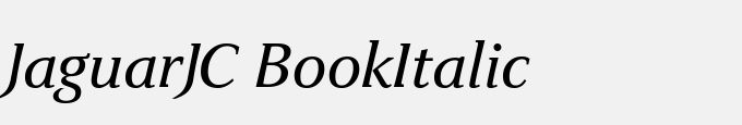 Jaguar JC Book Italic