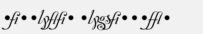 Zanzibar Ligatures