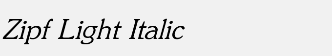 Zipf Light Italic