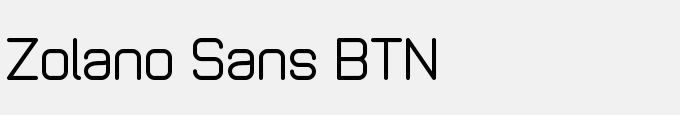 Zolano Sans BTN