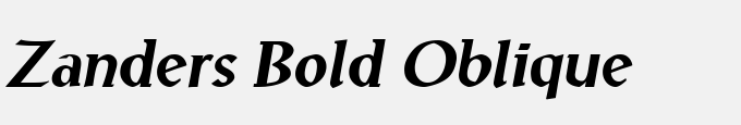 Zanders Bold-Oblique
