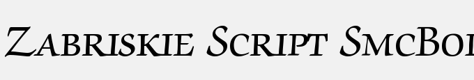 Zabriskie Script Smc-Bold
