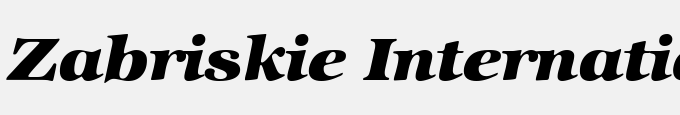 Zabriskie International Heavy-Regular Italic
