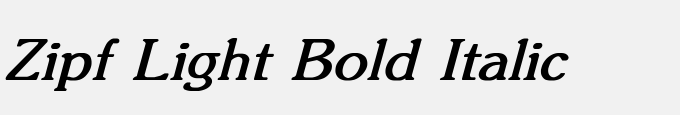 Zipf Light Bold Italic