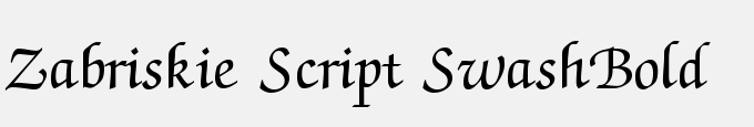 Zabriskie Script Swash-Bold