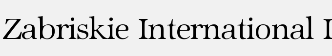 Zabriskie International Light-Regular