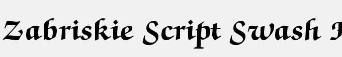 Zabriskie Script Swash Heavy-Regular
