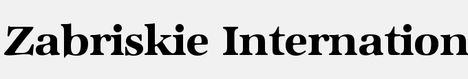 Zabriskie International Bold