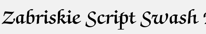 Zabriskie Script Swash Demi-Regular DB