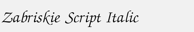 Zabriskie Script-Italic