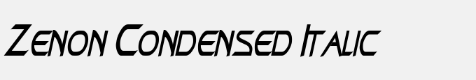 Zenon Condensed Italic
