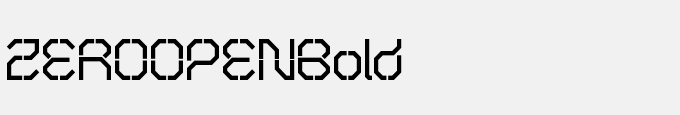 ZEROOPENBold