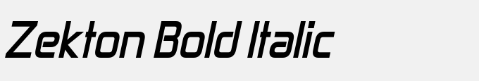 Zekton Bold Italic