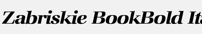 Zabriskie Book-Bold Italic