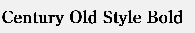 Century Old Style Bold