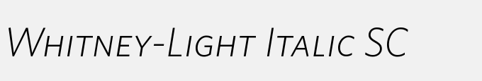 Whitney-Light Italic SC