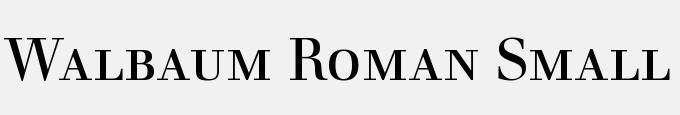 Walbaum Roman Small Caps & Oldstyle Figures