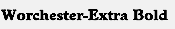 Worchester-Extra Bold