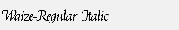 Waize-Regular Italic