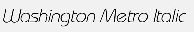 Washington Metro Italic