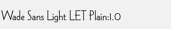 Wade Sans Light LET Plain:1.0
