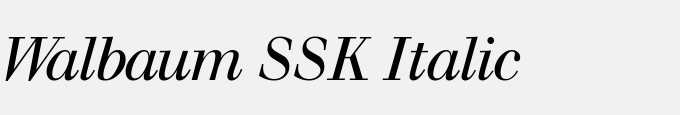 Walbaum SSK Italic