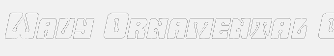 Wavy Ornamental Outline Oblique