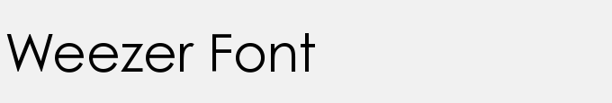 Weezer Font