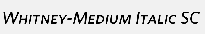 Whitney-Medium Italic SC