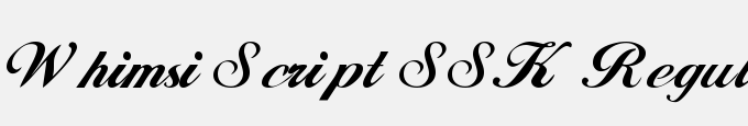 Whimsi Script SSK Regular
