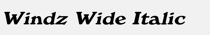 Windz Wide Italic