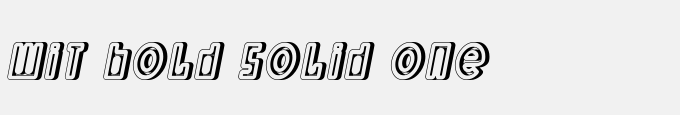 Wit Bold Solid One
