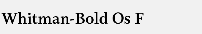 Whitman-Bold Os F