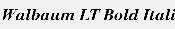 Walbaum LT Bold Italic