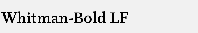 Whitman-Bold LF