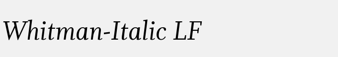 Whitman-Italic LF