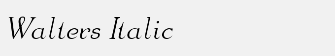 Walters Italic
