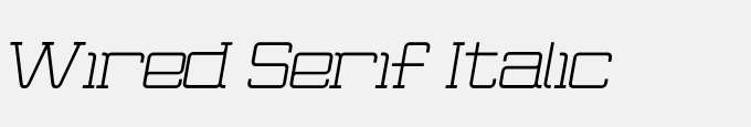 Wired Serif Italic