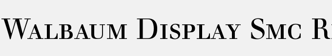 Walbaum Display Smc-Regular