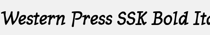 Western Press SSK Bold Italic