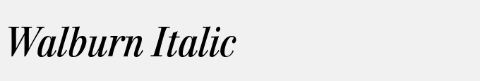 Walburn Italic