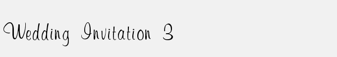 Wedding Invitation 3