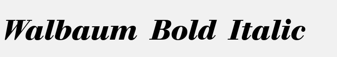 Walbaum Bold Italic